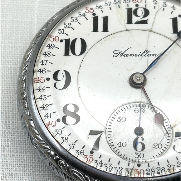 Antique Hamilton Pocket Watch 21 Jewels 992  ~Double Roller~ 1010630 AS IS - Picture 3 of 16